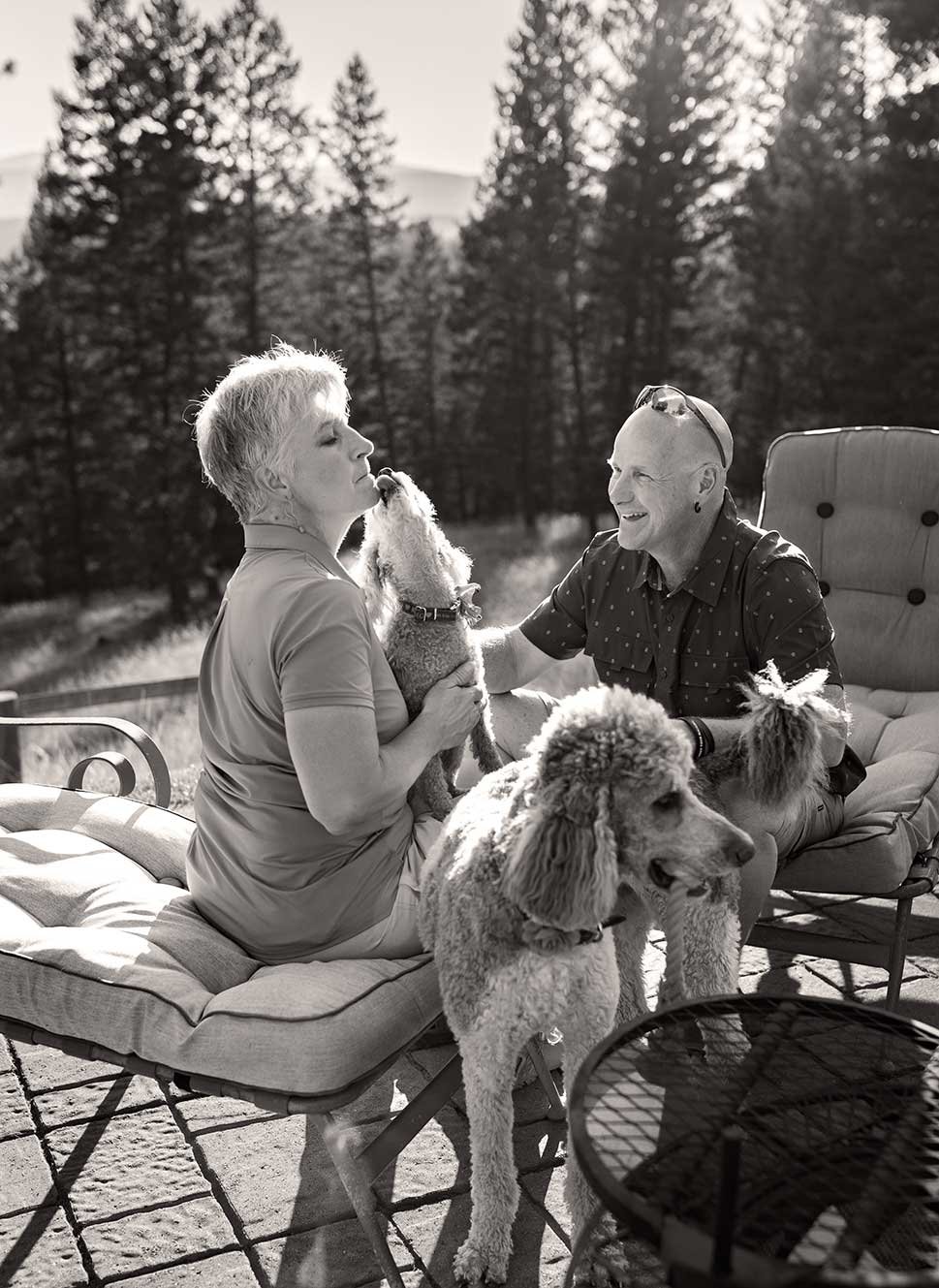 Jude and Lisa with Kozmo and Lilly